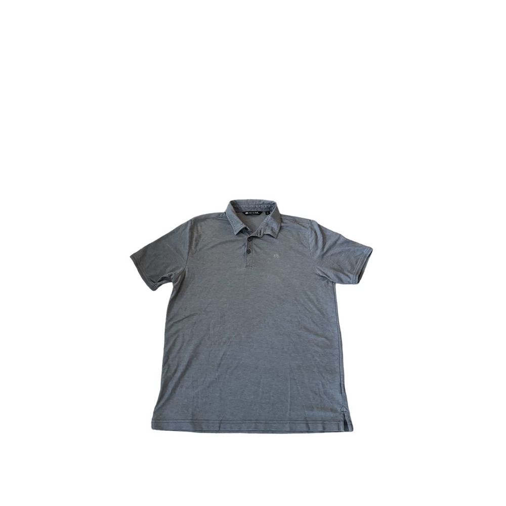 Travis Mathew Golf Polo‎ Light Blue/Gray Solid Color Size M
